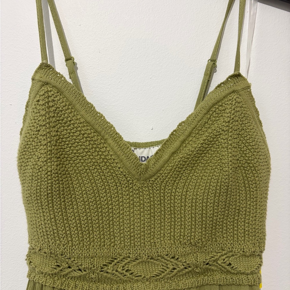 No Boundaries Olive Green Knit Maxi Dress